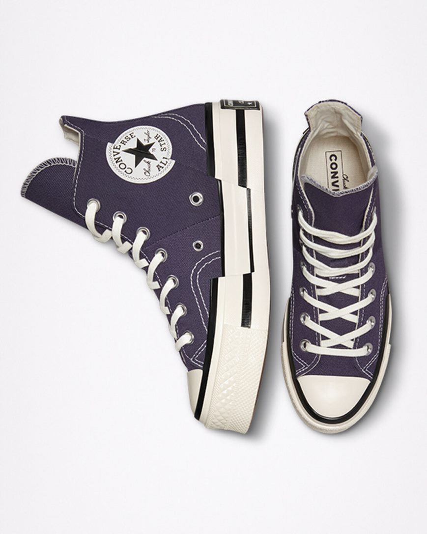 Dámské Boty Vysoké Converse Chuck 70 Plus Fialové Černé | CZ LDVU15